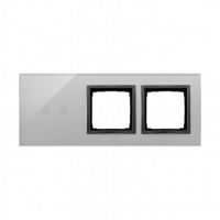 KONTAKT SIMON - PANEL DOTYKOWY S54 TOUCH, 3 MODUŁY, 2 POLA DOTYKOWE POZIOME + 2 OTWORY NA OSPRZĘTY S54, BURZOWA CHMURA - DSTR3200/72