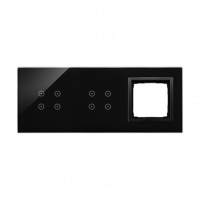 KONTAKT SIMON - PANEL DOTYKOWY S54 TOUCH, 3 MODUŁY, 4 POLA DOTYKOWE + 4 POLA DOTYKOWE + 1 OTWÓR NA OSPRZĘT S54, WULKANICZNA LAWA - DSTR3440/75