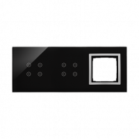 KONTAKT SIMON - PANEL DOTYKOWY S54 TOUCH, 3 MODUŁY, 4 POLA DOTYKOWE + 4 POLA DOTYKOWE + 1 OTWÓR NA OSPRZĘT S54, KSIĘŻYCOWA LAWA - DSTR3440/74
