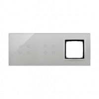 KONTAKT SIMON - PANEL DOTYKOWY S54 TOUCH, 3 MODUŁY, 4 POLA DOTYKOWE + 4 POLA DOTYKOWE + 1 OTWÓR NA OSPRZĘT S54, SREBRNA MGŁA - DSTR3440/71