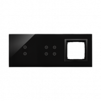 KONTAKT SIMON - PANEL DOTYKOWY S54 TOUCH, 3 MODUŁY, 2 POLA DOTYKOWE PIONOWE + 4 POLA DOTYKOWE + 1 OTWÓR NA OSPRZĘT S54, WULKANICZNA LAWA - DSTR3340/75
