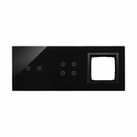 KONTAKT SIMON - PANEL DOTYKOWY S54 TOUCH, 3 MODUŁY, 2 POLA DOTYKOWE POZIOME + 4 POLA DOTYKOWE + 1 OTWÓR NA OSPRZĘT S54, WULKANICZNA LAWA - DSTR3240/75