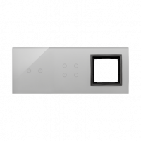 KONTAKT SIMON - PANEL DOTYKOWY S54 TOUCH, 3 MODUŁY, 2 POLA DOTYKOWE POZIOME + 4 POLA DOTYKOWE + 1 OTWÓR NA OSPRZĘT S54, BURZOWA CHMURA - DSTR3240/72