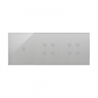 KONTAKT SIMON - PANEL DOTYKOWY S54 TOUCH, 3 MODUŁY, 1 POLE DOTYKOWE + 4 POLE DOTYKOWE + 4 POLE DOTYKOWE, SREBRNA MGŁA - DSTR3144/71