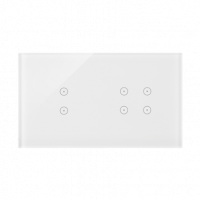 KONTAKT SIMON - PANEL DOTYKOWY S54 TOUCH, 2 MODUŁY, 2 POLA DOTYKOWE PIONOWE + 4 POLA DOTYKOWE, BIAŁA PERŁA - DSTR234/70