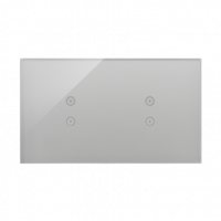 KONTAKT SIMON - PANEL DOTYKOWY S54 TOUCH, 2 MODUŁY, 2 POLA DOTYKOWE PIONOWE + 2 POLA DOTYKOWE PIONOWE, SREBRNA MGŁA - DSTR233/71