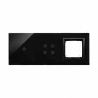 KONTAKT SIMON - PANEL DOTYKOWY S54 TOUCH, 3 MODUŁY, 1 POLE DOTYKOWE + 4 POLA DOTYKOWE + 1 OTWÓR NA OSPRZĘT S54, WULKANICZNA LAWA - DSTR3140/75
