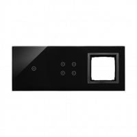 KONTAKT SIMON - PANEL DOTYKOWY S54 TOUCH, 3 MODUŁY, 1 POLE DOTYKOWE + 4 POLA DOTYKOWE + 1 OTWÓR NA OSPRZĘT S54, ZASTYGŁA LAWA - DSTR3140/73