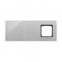 KONTAKT SIMON - PANEL DOTYKOWY S54 TOUCH, 3 MODUŁY, 1 POLE DOTYKOWE + 4 POLA DOTYKOWE + 1 OTWÓR NA OSPRZĘT S54, SREBRNA MGŁA - DSTR3140/71