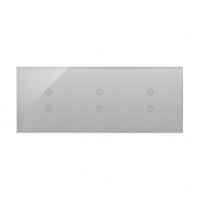 KONTAKT SIMON - PANEL DOTYKOWY S54 TOUCH, 3 MODUŁY, 2 POLA DOTYKOWE PIONOWE + 2 POLA DOTYKOWE PIONOWE + 2 POLA DOTYKOWE PIONOWE, SREBRNA MGŁA - DSTR3333/71