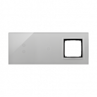 KONTAKT SIMON - PANEL DOTYKOWY S54 TOUCH, 3 MODUŁY, 2 POLA DOTYKOWE PIONOWE + 1 POLA DOTYKOWE + 1 OTWÓR NA OSPRZĘT S54, SREBRNA MGŁA - DSTR3310/71