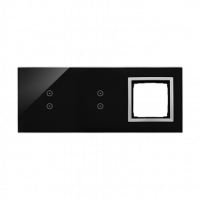 KONTAKT SIMON - PANEL DOTYKOWY S54 TOUCH, 3 MODUŁY, 2 POLA DOTYKOWE PIONOWE + 2 POLA DOTYKOWE PIONOWE + 1 OTWÓR NA OSPRZĘT S54, KSIĘŻYCOWA LAWA - DSTR3330/74