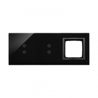 KONTAKT SIMON - PANEL DOTYKOWY S54 TOUCH, 3 MODUŁY, 2 POLA DOTYKOWE PIONOWE + 2 POLA DOTYKOWE PIONOWE + 1 OTWÓR NA OSPRZĘT S54, ZASTYGŁA LAWA - DSTR3330/73