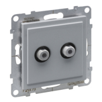 LEGRAND - GNIAZDO SAT 2X TYP "F" KOŃCOWE - PODWÓJNE - 1.5 DB ALUMINIUM SUNO - 721373