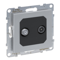 LEGRAND - GNIAZDO TV-R-SAT - KOŃCOWE - 2 PRZEWODY - 1.5 DB ALUMINIUM SUNO - 721371