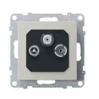 LEGRAND - GNIAZDO TV-R-SAT - KOŃCOWE - FM + DAB - 1.5 DB ALUMINIUM SUNO - 721367