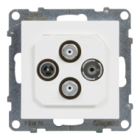 LEGRAND - GNIAZDO ANTENOWE TV-R 2XSAT KOŃCOWE 1,5 DB BIAŁY SUNO - 721170