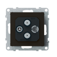 LEGRAND - GNIAZDO TV-R-2XSAT - KOŃCOWE - 1.5 DB CZARNY SUNO - 721470