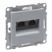 LEGRAND - GNIAZDO 2XRJ45/KAT 6 STP ALUMINIUM SUNO - 721357