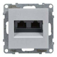LEGRAND - GNIAZDO 2XRJ45/KAT 6 UTP ALUMINIUM SUNO - 721353