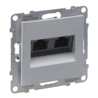 LEGRAND - GNIAZDO 2XRJ45/KAT 5E UTP ALUMINIUM SUNO - 721351