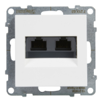 LEGRAND - GNIAZDO 2XRJ45/KAT 6 UTP BIAŁY SUNO - 721153