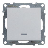 LEGRAND - ŁĄCZNIK SCHODOWY Z PODŚWIETLENIEM  - 10 AX - 250 V~ - ZACISKI AUTOMATYCZNE ALUMINIUM SUNO - 721316