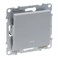LEGRAND - ŁĄCZNIK JEDNOBIEGUNOWY Z PODŚWIETLENIEM - 16 AX - 250 V~ - ZACISKI AUTOMATYCZNE ALUMINIUM SUNO - 721314