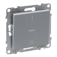 LEGRAND - ŁĄCZNIK DWUBIEGUNOWY Z PODŚWIETLENIEM  - 10 AX - 250 V~ - ZACISKI ŚRUBOWE   ALUMINIUM  SUNO - 721312