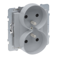 LEGRAND - GNIAZDO 2X2P+Z Z PRZESŁONĄ - 16 A - 250 V~ - ZACISKI AUTOMATYCZNE - MOŻLIWOŚĆ MONTAŻU W RAMKACH WIELKOROTNYCH  ALUMINIUM SUNO - 721390