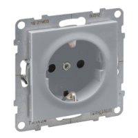 LEGRAND - GNIZADO SCHUKO ZASILAJĄCE Z PRZESŁONĄ 2P+Z - 16 A - 250 V~ - ZACISKI ŚRUBOWE ALUMINIUM SUNO - 721324