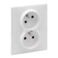 LEGRAND - GNIAZDO KOMPLETNE 2P+Z Z PRZESŁONAMI 16 A 250V ZACISKI AUTOMATYCZNE BIAŁY SUNO - 721182