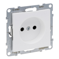 LEGRAND - GNIAZDO 2P Z PRZESŁONĄ - 16 A - 250 V~ - ZACISKI ŚRUBOWE  BIAŁY SUNO - 721119