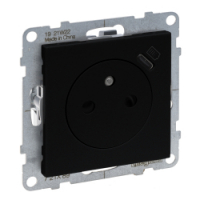 LEGRAND - GNIAZDO POJEDYNCZE PŁASKIE 2P+Z 16 A Z PRZESŁONAMI Z ŁADOWARKĄ USB TYP C 1,5 A ZACISKI AUTOAMTYCZNE CZARNY SUNO - 721489