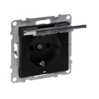 LEGRAND - GNIAZDO SCHUKO 2P+Z - 16 A - 250 V~ - Z PRZESŁONĄ IP 21 - ZACISKI AUTOMATYCZNE CZARNY  SUNO - 721427