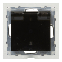 LEGRAND - GNIAZDO POJEDYNCZE SCHUKO 2P+Z 16 A 250V Z KLAPKĄ IP44 ZACISKI AUTOMATYCZNE CZARNY  SUNO - 721423