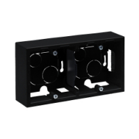 LEGRAND - PUSZKA PODWÓJNA NATYNKOWA CZARNY SUNO - 721495