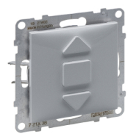 LEGRAND - PRZYCISKOWY ŁĄCZNIK ROLET - 6 A - 250 V~ - 3 POZYCYJNY: GÓRA, DÓŁ, STOP - BEZPOŚREDNIE STEROWANIE ROLETAMI ALUMINIUM SUNO - 721338