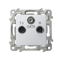 OSPEL - Gniazdo RTV-DATA - BIAŁY SZAFIR - GPA-ZD/m/00