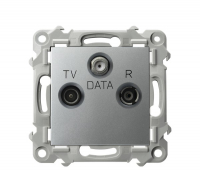 OSPEL - Gniazdo RTV-DATA - SREBRO SZAFIR - GPA-ZD/m/18