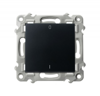 OSPEL - ŁĄCZNIK DWUBIEGUNOWY 10AX 250V ZACISKI AUTOMATYCZNE CZARNY METALIK SZAFIR - ŁP-11Z/m/33