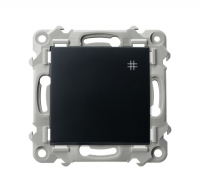 OSPEL - ŁĄCZNIK KRZYŻOWY 10AX 250V ZACISKI AUTOMATYCZNE CZARNY METALIK SZAFIR - ŁP-4Z/m/33