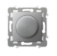 OSPEL - Ściemniacz uniwersalny do obciążenia żarowego, halogenowego oraz LED - SREBRO SZAFIR - ŁP-8ZL2/m/18