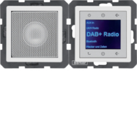 HAGER - BERKER - Q.x Radio Touch DAB+ z głośnikiem biały aksamit - 29806089