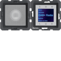 HAGER - BERKER - Q.x Radio Touch DAB+ z głośnikiem antracyt aksamit - 29806086