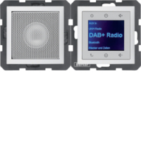 HAGER - B.x Radio Touch DAB+, Bluetooth z głośnikiem biały mat - 30809909