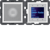 HAGER - BERKER - B.x Radio Touch DAB+, Bluetooth z głośnikiem biały połysk - 30808989