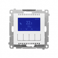 KONTAKT SIMON - Termostat programowalny z wyświetlaczem (moduł); Biały mat Simon 55 - TETD1A.01/111
