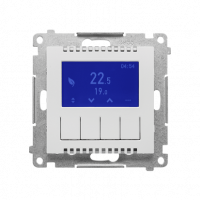 KONTAKT SIMON - Termostat programowalny z wyświetlaczem (moduł); Jasnoszary mat Simon 55 - TETD1A.01/114