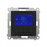 KONTAKT SIMON - Termostat programowalny z wyświetlaczem (moduł); Czarny mat Simon 55 - TETD1A.01/149
